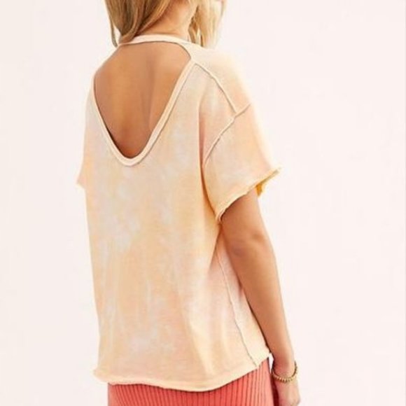 Free People Tops - Free People All Mine Tie Dye Open Back Tee - Sz XS